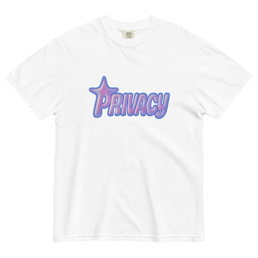 Privacy Graphic Tee – Men's Heavyweight Cotton T-Shirt