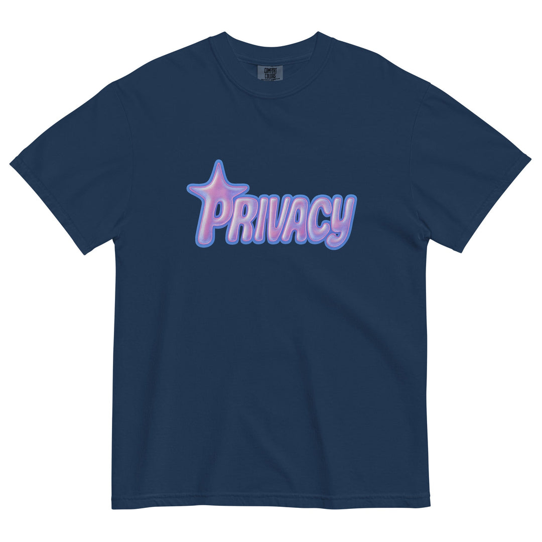 Privacy Graphic Tee – Men's Heavyweight Cotton T-Shirt