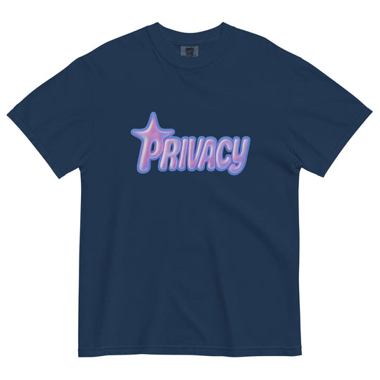 Privacy Graphic Tee – Men's Heavyweight Cotton T-Shirt