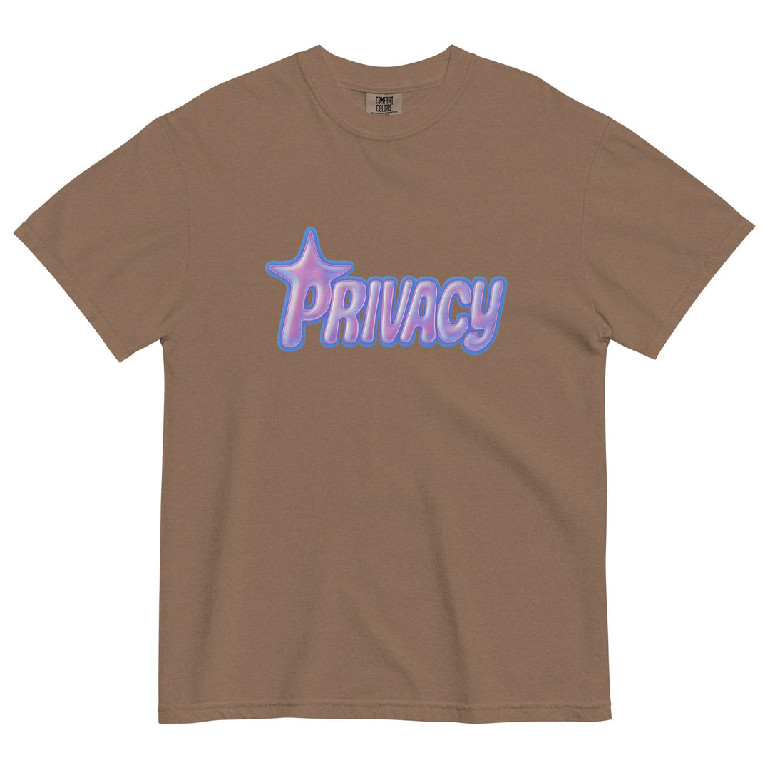 Privacy Graphic Tee – Men's Heavyweight Cotton T-Shirt