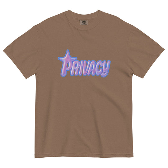 Privacy Graphic Tee – Men's Heavyweight Cotton T-Shirt