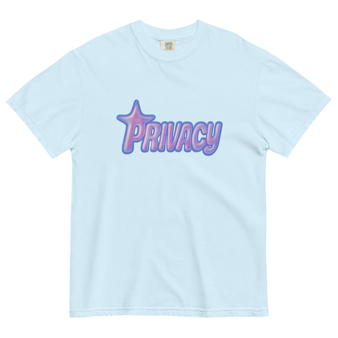 Privacy Graphic Tee – Men's Heavyweight Cotton T-Shirt