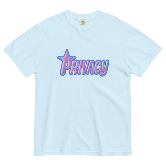 Privacy Graphic Tee – Men's Heavyweight Cotton T-Shirt