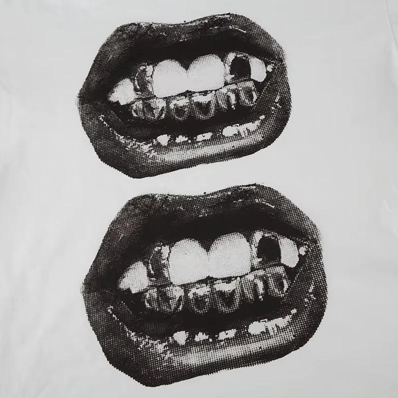 LifeOfStreetwear | Women’s Hip Hop Mouth Print T-Shirt – Streetwear