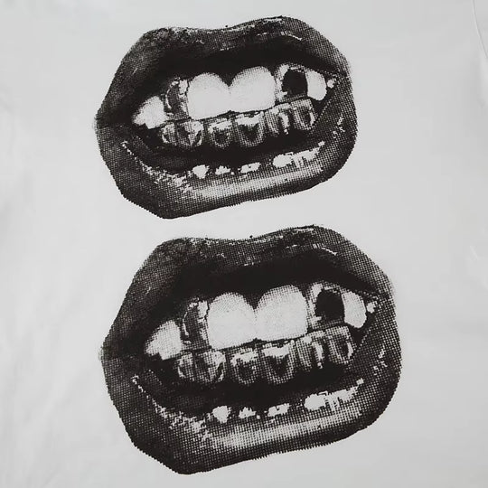 LifeOfStreetwear | Women’s Hip Hop Mouth Print T-Shirt – Streetwear