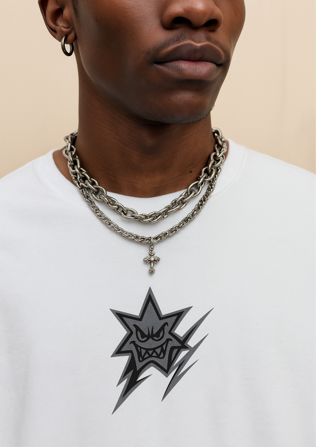 Stark Star Graphic Tee – Men's Heavyweight Cotton T-Shirt
