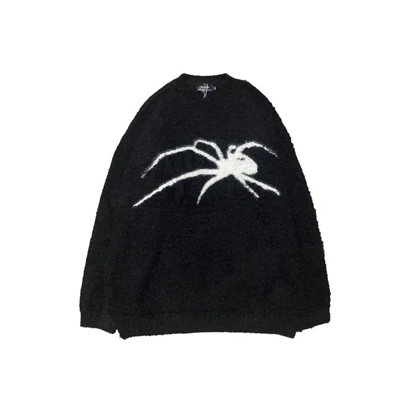 Arachnid Knit Jumper – Unisex Baggy Graphic Knit Sweater
