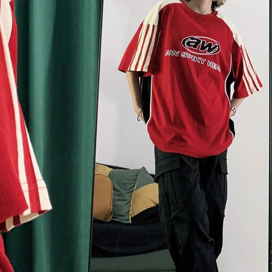 Retro Graphic Tee – Unisex Oversized Baggy T-Shirt