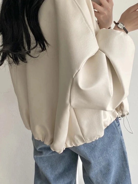 Baggy Leather Jacket – Women's Oversized Relaxed Coat