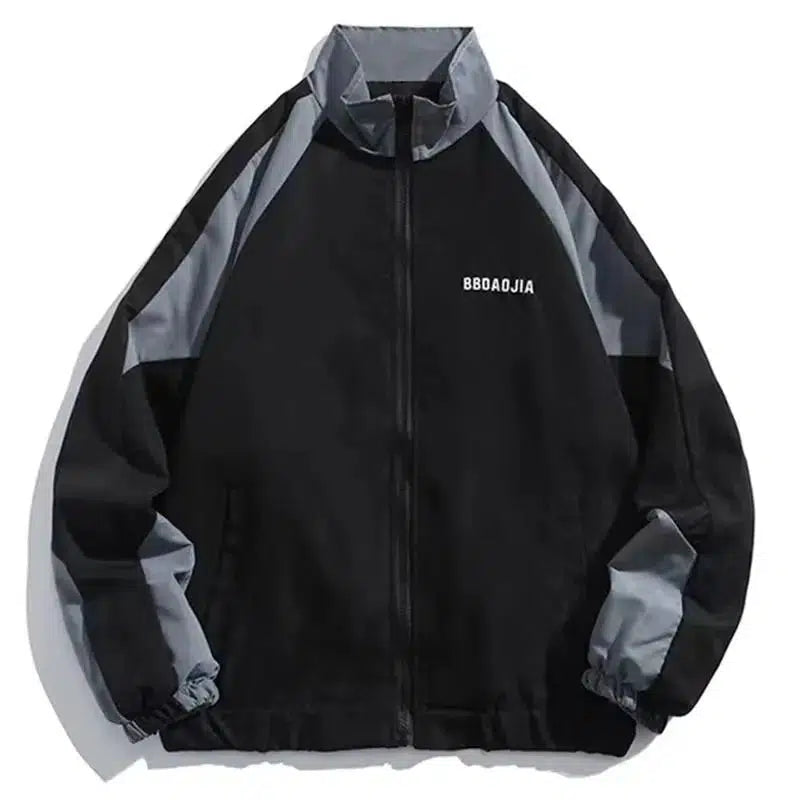 Color-Block Jacket – Unisex Baggy Streetwear Shell