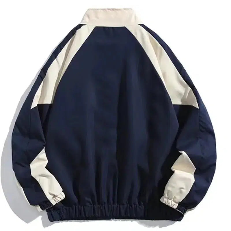 Color-Block Jacket – Unisex Baggy Streetwear Shell