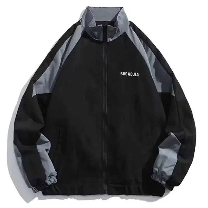 Color-Block Jacket – Unisex Baggy Streetwear Shell