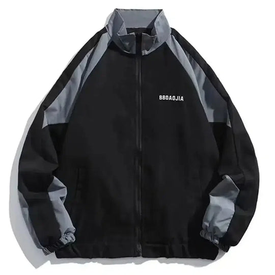 Color-Block Jacket – Unisex Baggy Streetwear Shell