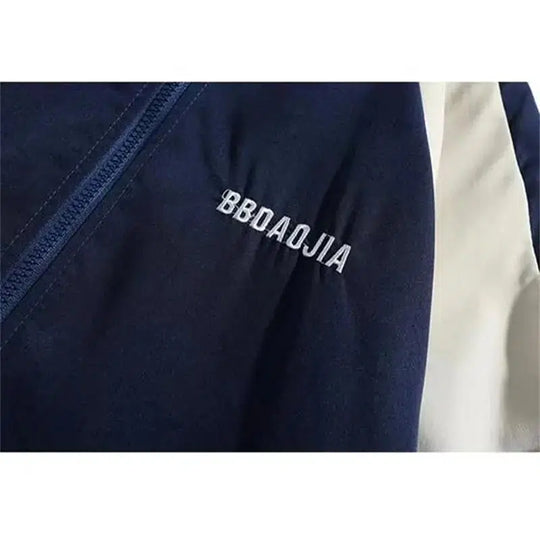 Color-Block Jacket – Unisex Baggy Streetwear Shell