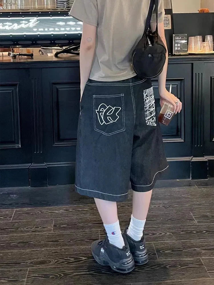 Baggy Denim Jorts – Unisex Relaxed Fit Shorts