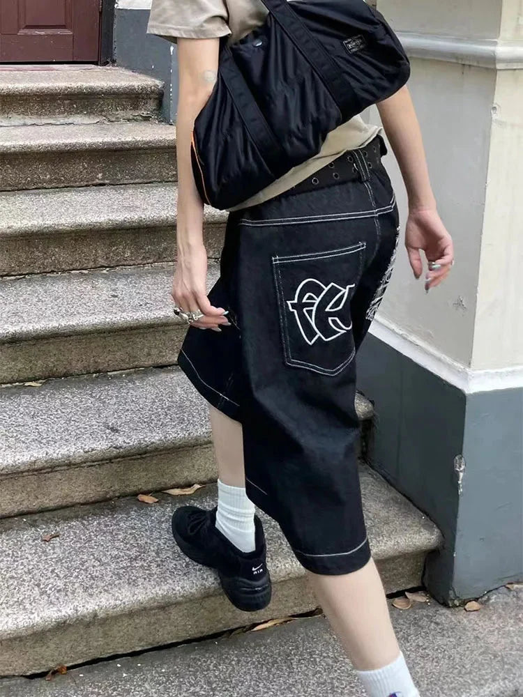 Baggy Denim Jorts – Unisex Relaxed Fit Shorts
