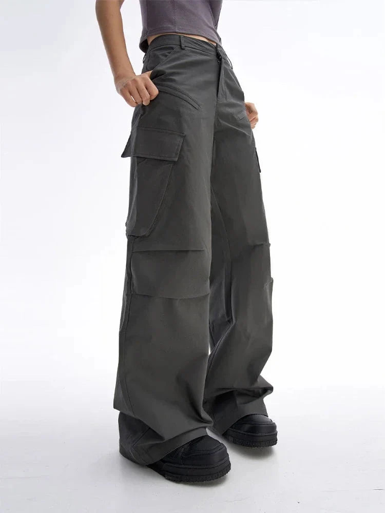 Baggy Cargo Trousers – Women's Retro Utility Pants