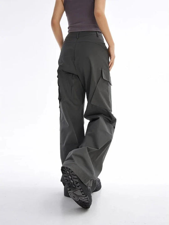 Baggy Cargo Trousers – Women's Retro Utility Pants