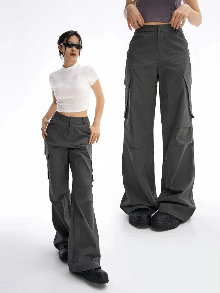 Baggy Cargo Trousers – Women's Retro Utility Pants