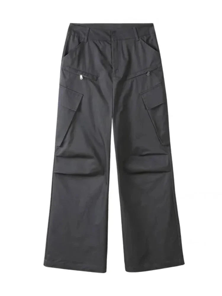 Baggy Cargo Trousers – Women's Retro Utility Pants