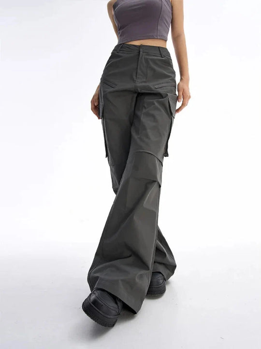 Baggy Cargo Trousers – Women's Retro Utility Pants