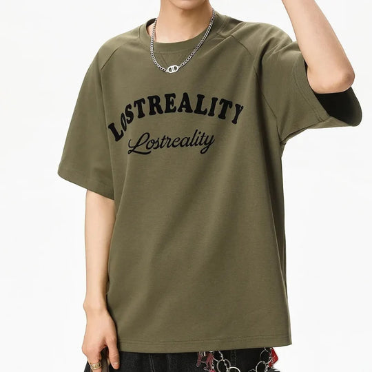 Lost Reality Graphic Tee – Men's Oversized Boxy T-Shirt