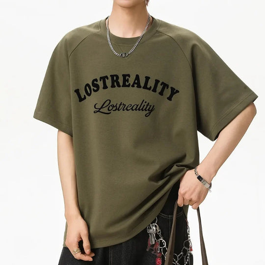 Lost Reality Graphic Tee – Men's Oversized Boxy T-Shirt