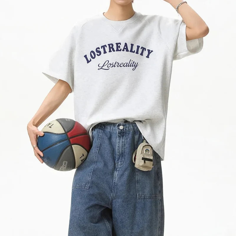 Lost Reality Graphic Tee – Men's Oversized Boxy T-Shirt