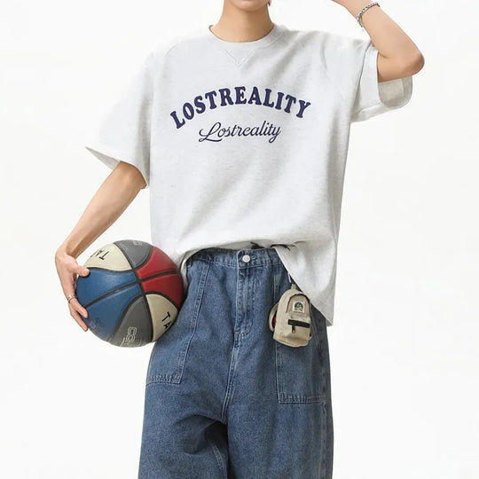 Lost Reality Graphic Tee – Men's Oversized Boxy T-Shirt