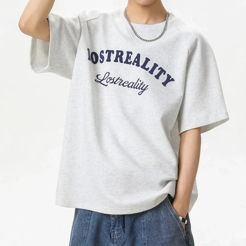 Lost Reality Graphic Tee – Men's Oversized Boxy T-Shirt