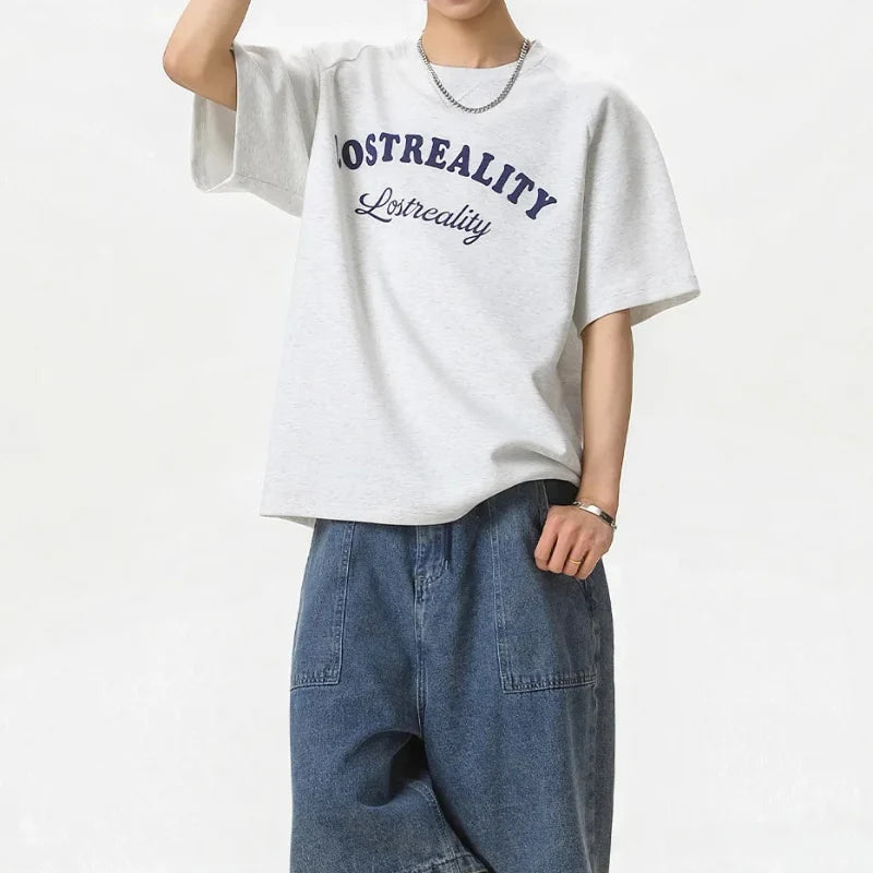 Lost Reality Graphic Tee – Men's Oversized Boxy T-Shirt