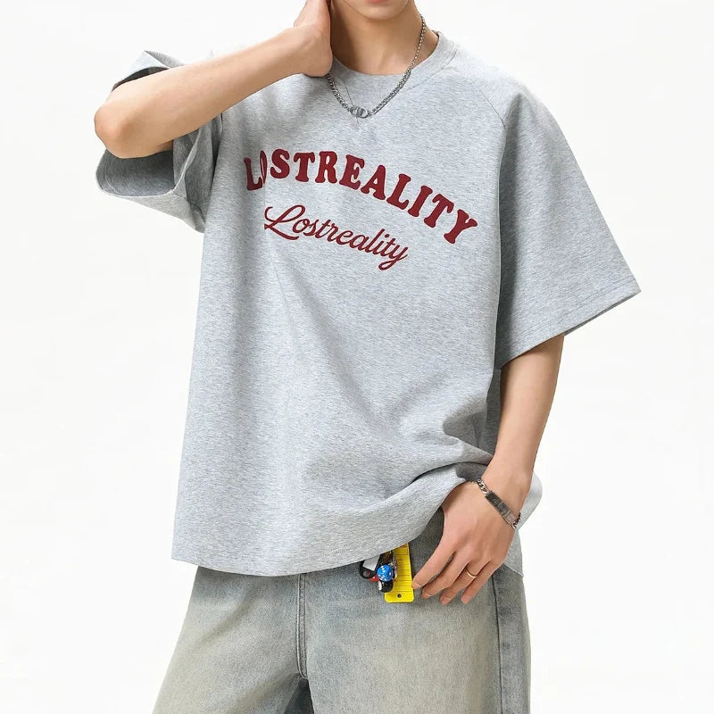 Lost Reality Graphic Tee – Men's Oversized Boxy T-Shirt