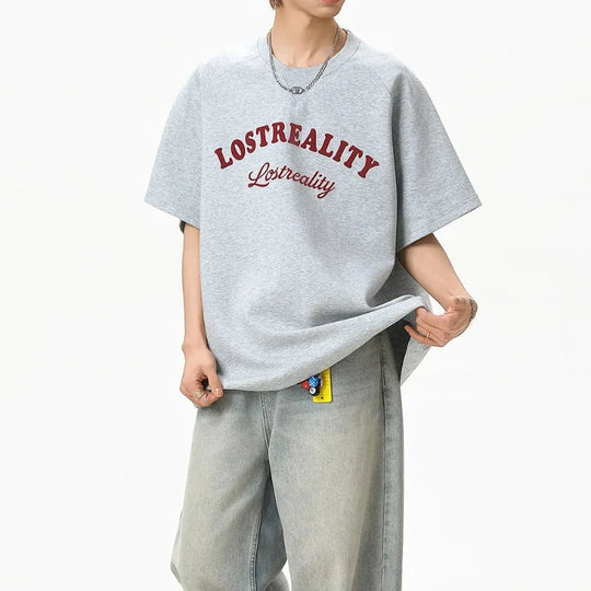 Lost Reality Graphic Tee – Men's Oversized Boxy T-Shirt