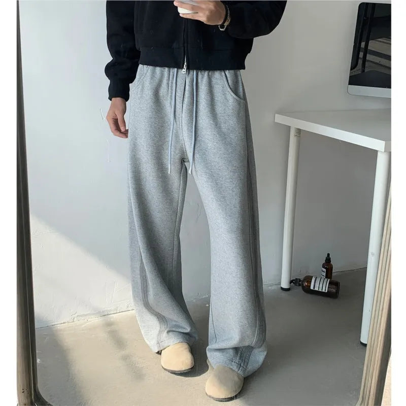 Straight-Leg Baggy Joggers – Unisex Relaxed Fit Sweatpants