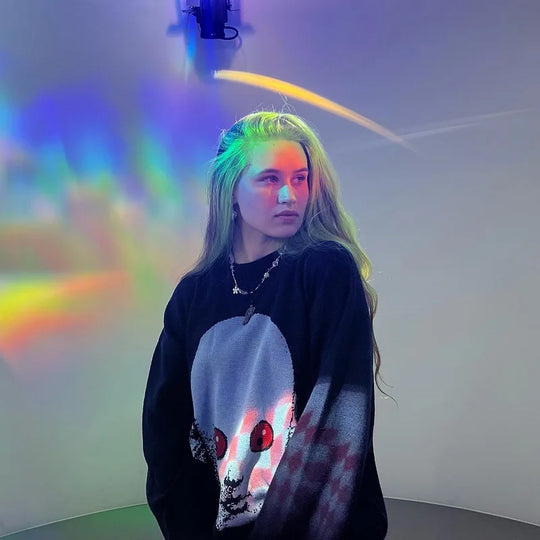 Big Baby Graphic Knit Sweater – Unisex Oversized Jumper