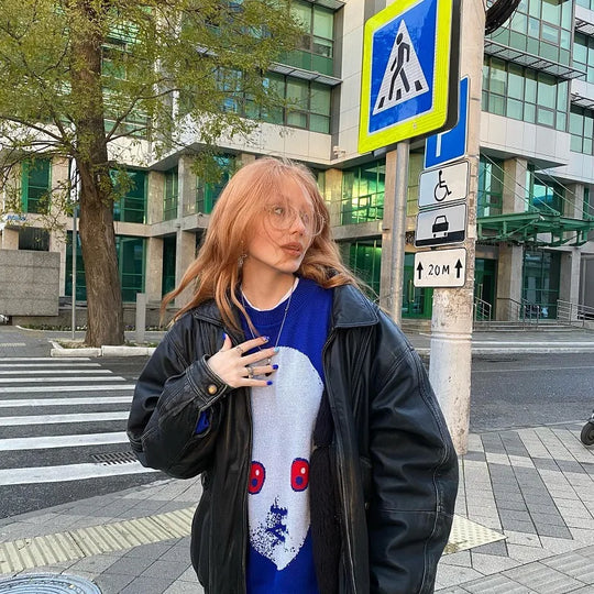 Big Baby Graphic Knit Sweater – Unisex Oversized Jumper