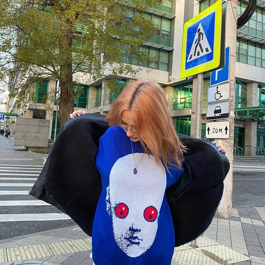 Big Baby Graphic Knit Sweater – Unisex Oversized Jumper