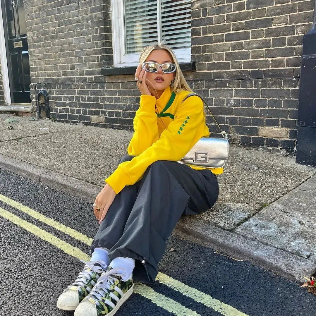 Brazil Emblem Track Jacket – Women's Sporty Zip-Up