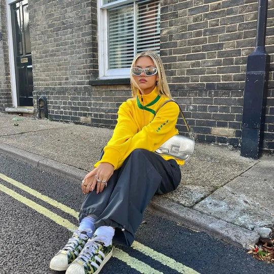 Brazil Emblem Track Jacket – Women's Sporty Zip-Up