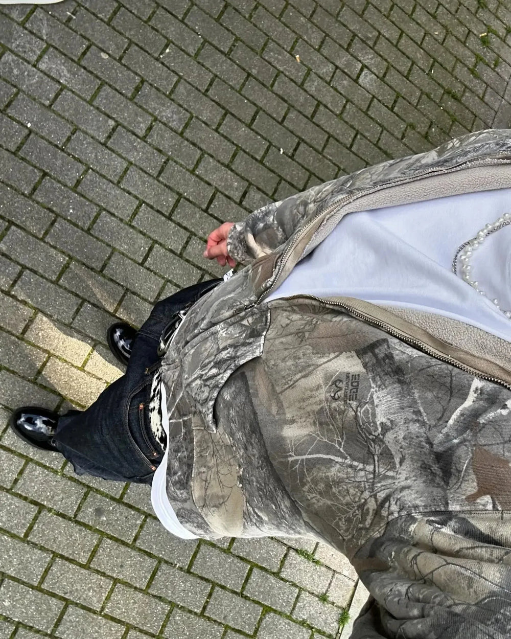 Camouflage Zip-Up Hoodie – Unisex Lightweight Oversized Fleece