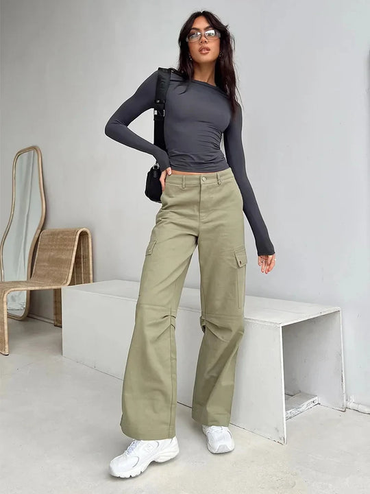 Casual Long Sleeve Top – Women's Fitted Minimalist Top