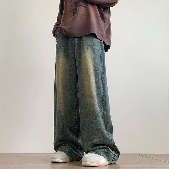 Distressed Vintage Jeans – Men's Straight Leg Denim