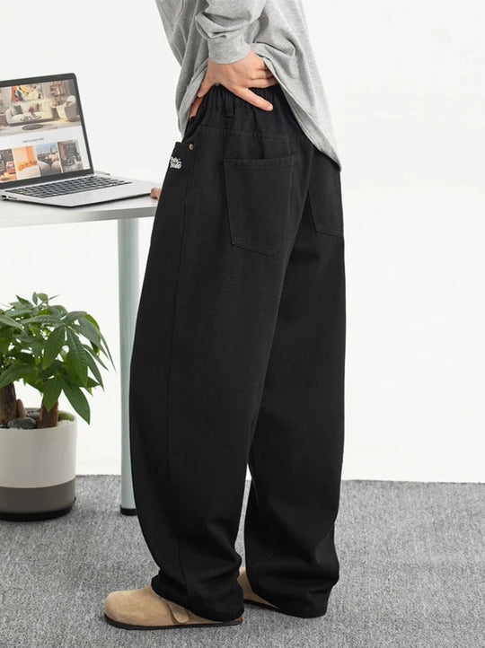 Embroidered Baggy Jeans – Men's Wide Roomy Denim Fit