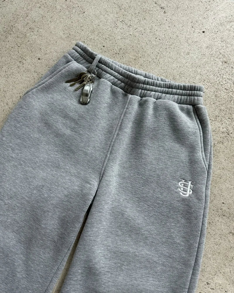 Embroidered Loose Joggers – Unisex Baggy Fleece Sweatpants