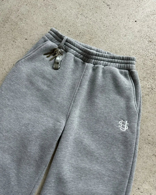 Embroidered Loose Joggers – Unisex Baggy Fleece Sweatpants