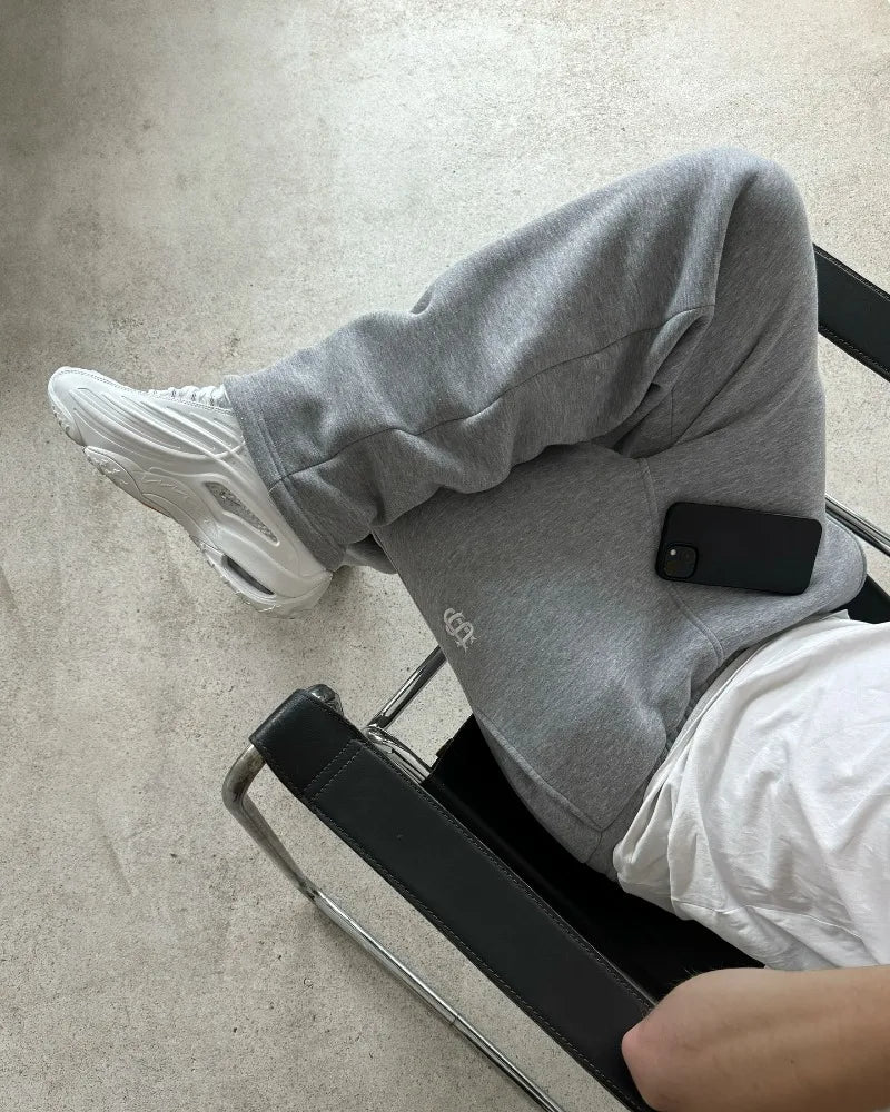 Embroidered Loose Joggers – Unisex Baggy Fleece Sweatpants
