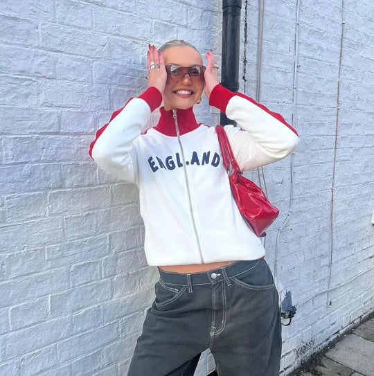 England Embroidered Track Jumper – Women's Blokecore Zip-Up