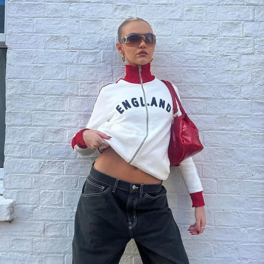 England Embroidered Track Jumper – Women's Blokecore Zip-Up