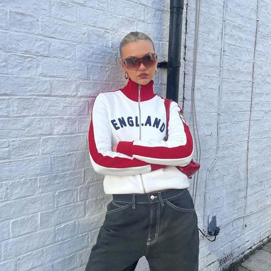 England Embroidered Track Jumper – Women's Blokecore Zip-Up