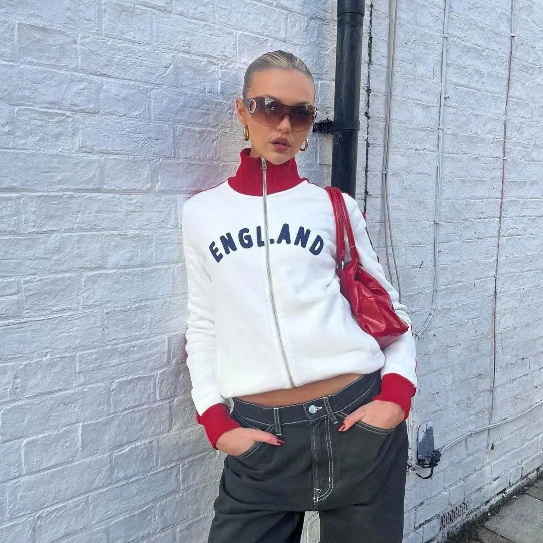 England Embroidered Track Jumper – Women's Blokecore Zip-Up